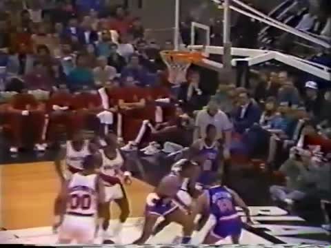 NBA: Portland vs New York 1/22/1989<br>